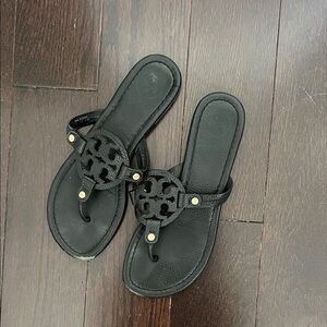 Tory Burch Black Leather Sandals